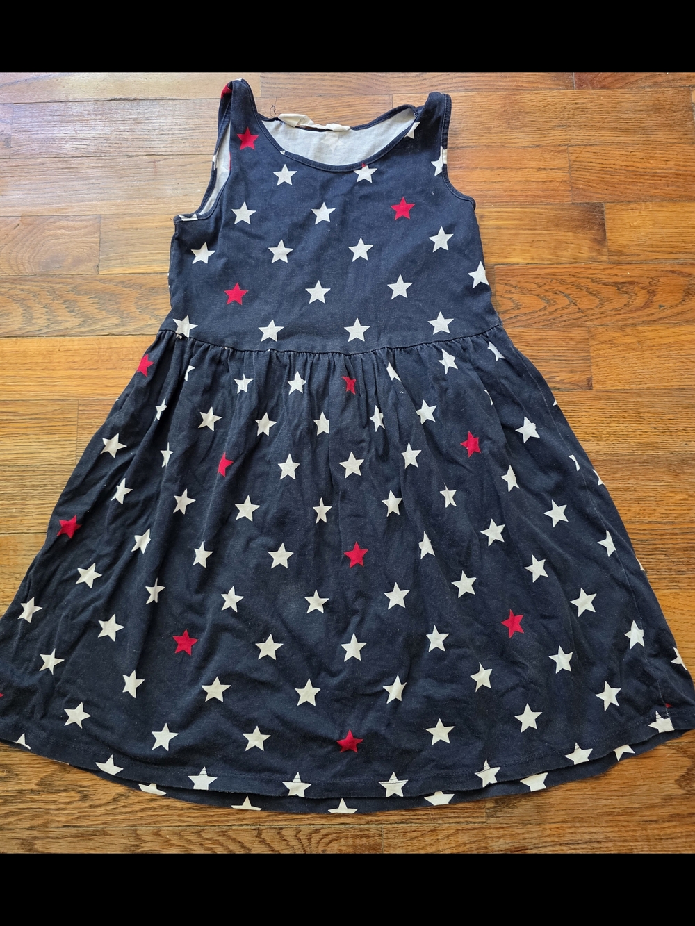 H&M Navy Star Print Dress with White and Red Stars
